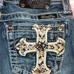 Miss Me Women's Denim with Sequin Cross